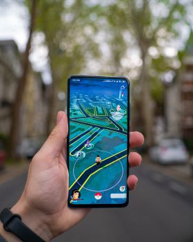 Using augmented reality on  a smartphone