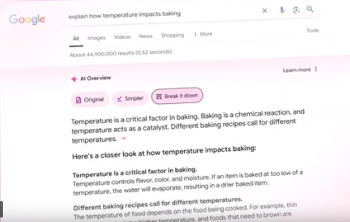 Generative AI in Google Search Overview