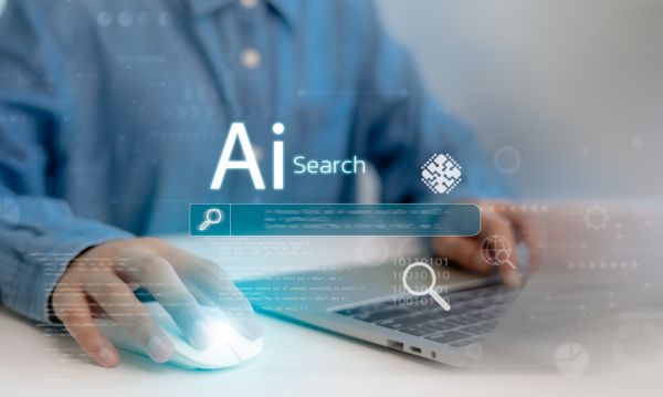 Person optimizing content for AI search