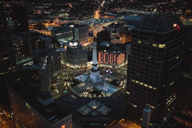 Indianapolis skyline at night